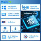 Higole PC Stick Fanless Mini PC Intel J4105 Windows 11 WiFi5 8GB 128/256GB Laptop Desktop PC HDMI 4K TV Stick PC Mini Computers