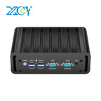 Fanless Industrial Mini PC Intel N100 Dual Ethernet 2x COM DB9 RS232 RS485 3G 4G LTE SIM Card Slot GPIO WiFi Windows Linux