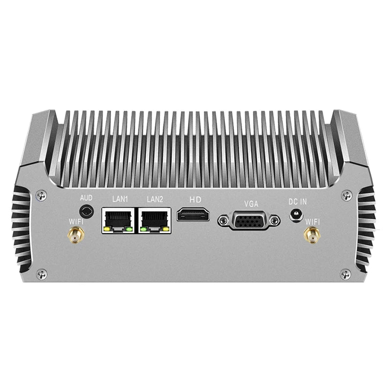 Helorpc Fanless Industrial Mini PC with Inter Core i7-5500U Support WIN10  WIFI with 4xUSB3.0 1xHDMI 1xVGA 2xRS232 Computer