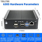 New Intel 6305 Soft router 6 LAN I226-V 2.5G fanless Mini PC DDR4 2*NVMe HD DP firewall OPNsense Mini PC