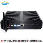 Partaker 12th Gen Alder Lake Fanless Mini PC Intel Core I7 1255U 1260P 1165G7 10510U HD DP Win 11 Gaming Desktop Computer WiFi