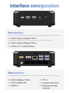Firebat A6 Mini PC AMD R7 7735HS 8-core 16-thread Computer 16GB LPDDR5 RAM 512GB SSD WiFi 6 BT5.2 Mini PC 4K Desktop Computer