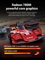 FIREBAT F1 MINI PC AMD Ryzen 7 H255 LPDDR5 24GB RAM 1TB SSD WIFI6 BT5.2 Portable Desktop MINI-PC Windows 11 Desktop Computer