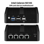 XCY Firewall Router Mini PC Celeron J1900 N100 N5105 J4125 4x 2.5G Ethernet Support Virtualization OpenWrt Pfsense OPNsense EXSI