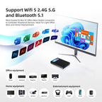 MeLE Quieter3Q Fanless Mini Computer Jaskperlake N5100 8G 128G Intel Mini PC NVMe SSD 4K HDMI HDR 2.4G 5G Gigabit PXE