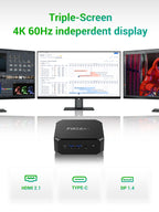 Firebat A6 Mini PC AMD R7 7735HS 8-core 16-thread Computer 16GB LPDDR5 RAM 512GB SSD WiFi 6 BT5.2 Mini PC 4K Desktop Computer