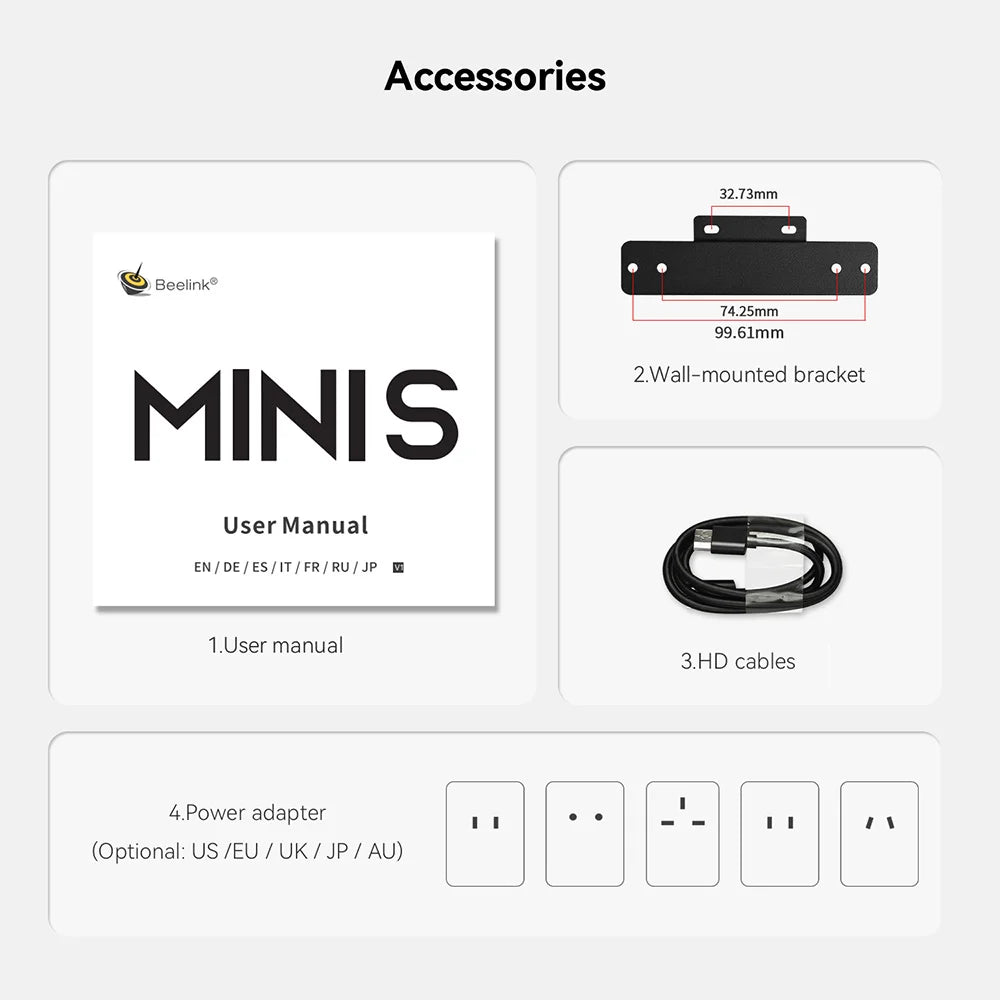 Beelink MINI S13 Mini PC Intel Twin Lake N150 16GB DDR4 500GB SSD Win11 Wifi6 1000M LAN Desktop Mini Computer