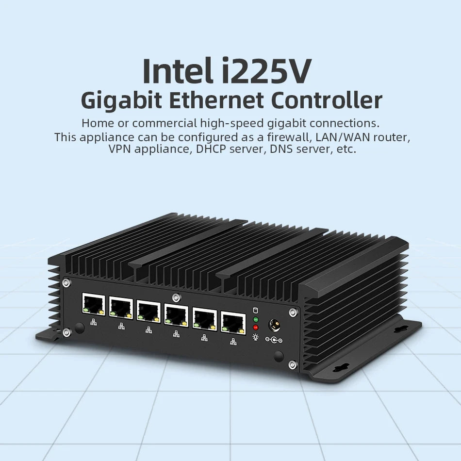 Mini PC Intel Core i7-10710U i5-10310U 6x 2.5G Ethernet Support Windows Ubuntu Pfsense OpenWrt WiFi 4G LTE Virtualization