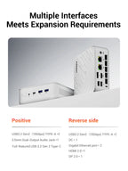 FIREBAT AM02 Mini PC AMD Ryzen 7 H255 DDR5 16GB RAM M.2 PCIe 512GB SSD WiFi6 BT5.2 1000M LAN Portable Windows11 Desktop Computer