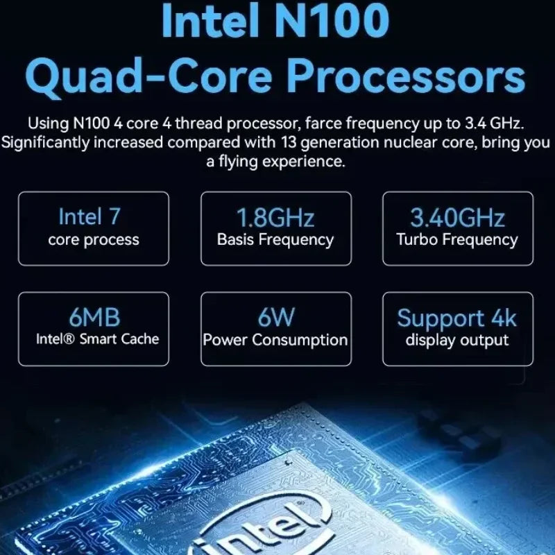FIREBAT T8 Pro Intel N100 Mini PC Windows 11 16GB DDR5 512GB SSD Dual Gigabit Ethernet Port WIFI5 BT4.2 4K HD Multifunction PC