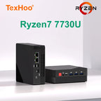 TexHoo Mini PC AMD Ryzen7 7730U R5 4300U R3 5300U Desktop Gaming Computer WIFI5 BT4.0  DDR4  Triple Display Dual  LAN