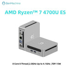 GenMachine AMD Ryzen 7 4700U ES Windows 11 8 Core 8 Thread 4.1GHz 15W MINI PC DDR4  WIFI6 RTL8852, BT5.2 Desktop Gaming Computer