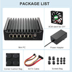 Intel Celeron 6305/N150/Pentium Gold 8505 Soft router 6Lans i226-V 2.5G Fanless Mini PC NVMe SATA pfSense Firewall Appliance