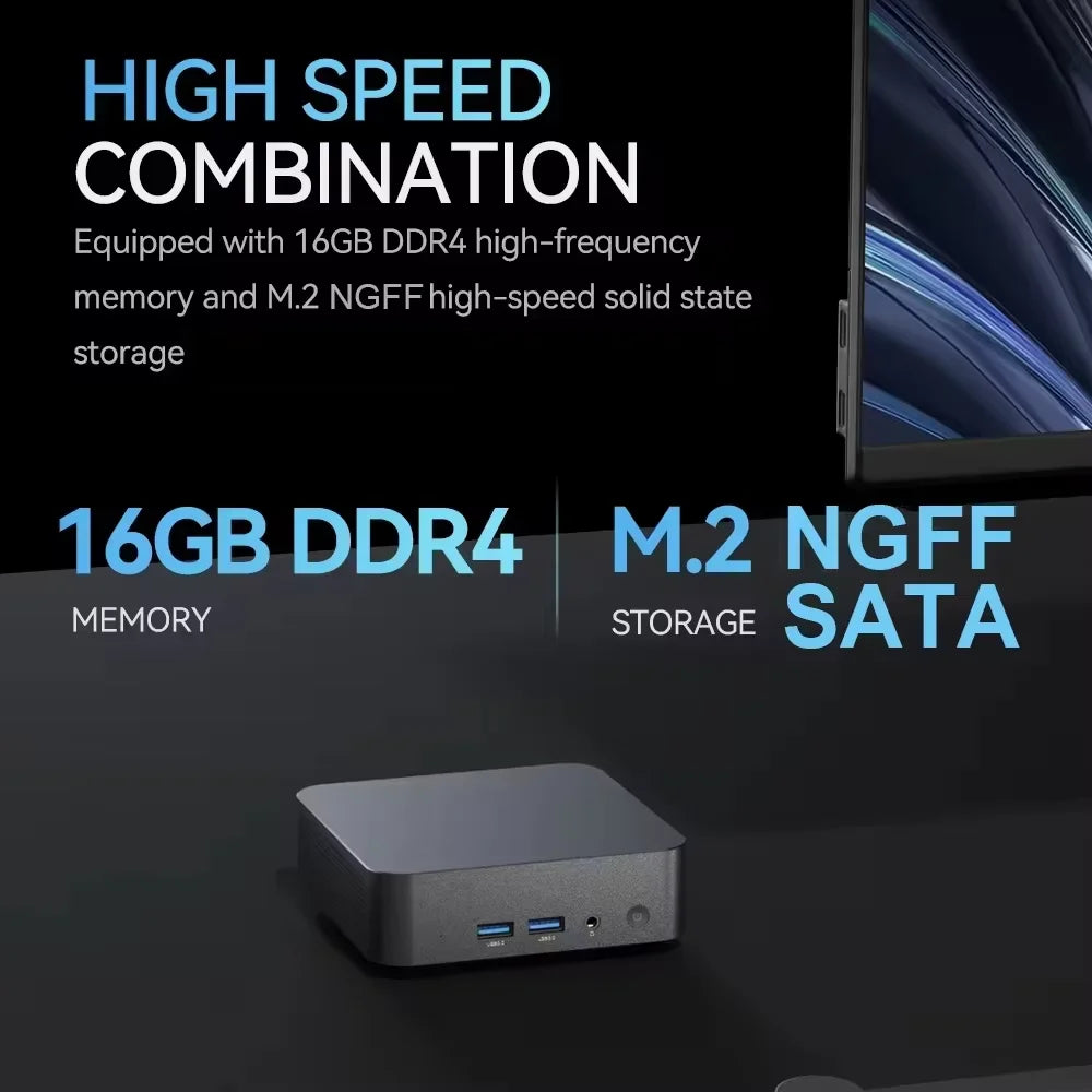 2026 Intel Core i9 8950HK Mini PC Windows 11 16GB DDR4 512GB 1TB SSD Portable Gaming Mini PC WiFi6 BT5.2 4K Mini Computer PC