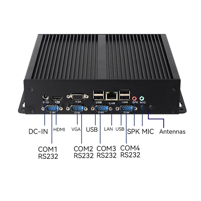 XCY X26G Industrial Mini PC Support Windows XP/7/8/10 Linux Intel i5-3317U 1037U 4x COM RS232 8x USB HDMI VGA Mini PCIE LVDS