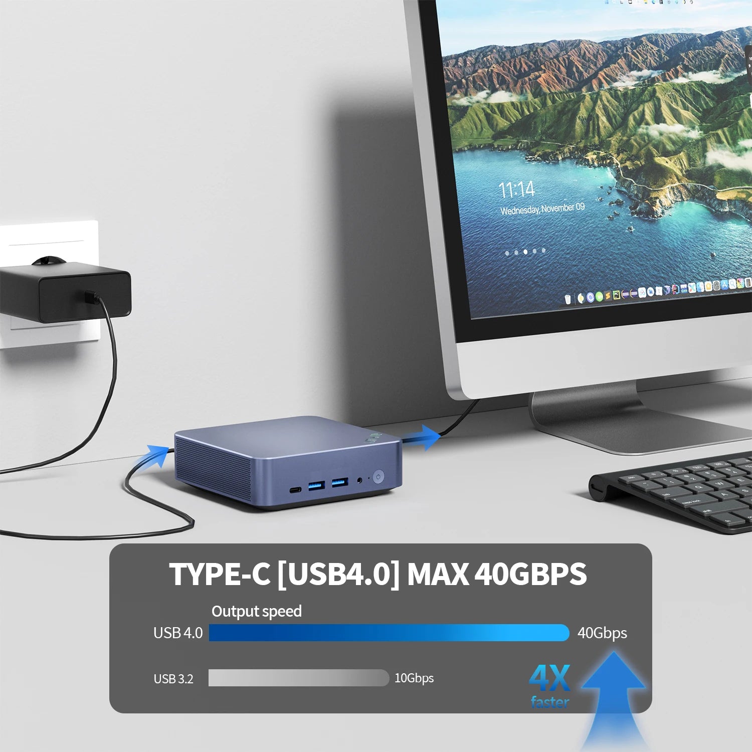 Mini PC Computer i5-1340P WIFI6 BT5.2 Mini Gaming PC 2.5G LAN USB4.0 32GB DDR5 4800MHz PCIe SSD Mini Desktop Computer