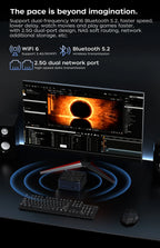 AittactXTexHoo MINI PC AMD R7 8745HS 7840HS 7735HS R5 6600H DDR5 NVMe Dual HDMI DP 4K Wifi6 WDesktop Gaming Computer