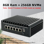 Intel Celeron 6305/N150/Pentium Gold 8505 Soft router 6Lans i226-V 2.5G Fanless Mini PC NVMe SATA pfSense Firewall Appliance