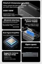 AG01 AG02 EGPU Dock with OCulink/USB4 Port,Built-in 800W Power Supply, Supports TGX hot-swap,PCIe 4.0 x4