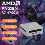 Windows 11 Ryzen DDR4 3200Mhz WiFi6 gaming pc Diy Gaming Computer Compact GenMachine Mini PC AMD Ryzen5 4700U 4750U 4800H 4900H