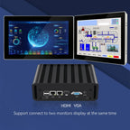 Fanless Industrial Mini PC Intel N100 Dual Ethernet 2x COM DB9 RS232 RS485 3G 4G LTE SIM Card Slot GPIO WiFi Windows Linux