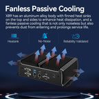 XCY X89 Industrial IPC Fanless Mini PC Intel i7-1165G7 6x COM RS232 RS485 2x Mini PCIe WiFi SIM 4G LTE CAN-Bus Windows Linux