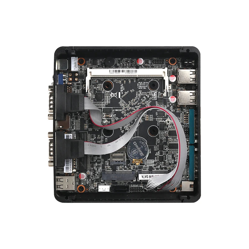 Fanless Industrial PC Intel J6412 N2840 J2900 4xCOM RS232 RS485 6xUSB 2x LAN HDMI VGA Mini PCIe WiFi 4G LTE GPIO Windows Linux