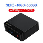Beelink SER5 Mini PC AMD Ryzen 5 5500U DDR4 16GB SSD 500GB Support WiFi6 BT5.2 4K HD 1000M Desktop Computer