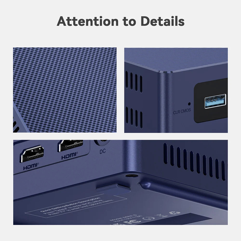 Beelink MINI S13 Mini PC Intel Twin Lake N150 16GB DDR4 500GB SSD Win11 Wifi6 1000M LAN Desktop Mini Computer