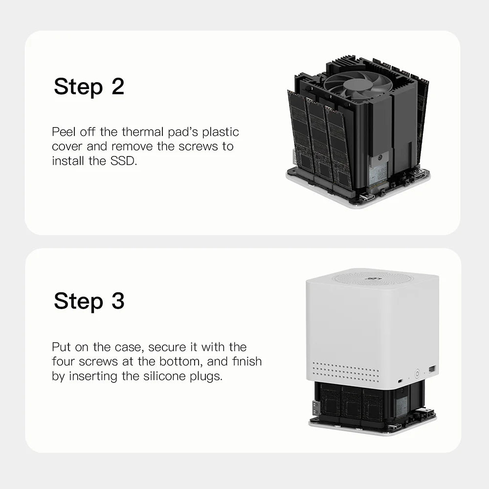Beelink ME Mini ME Pro Intel Twin Lake N150 LPDDR5 4800MHz 16GB RAM 1T SSD WiFi6 4K Dual Lan home network storage nas mini host
