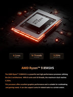 MINISFORUM UM890 Pro Mini PC AMD Ryzen 9 8945HS Windows 11 Mini Computer DDR5 32GB 1TB NVME SSD Oculink DP WiFi 6 Gaming Mini PC