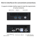 Genmachine Mini PC Computer Gaming AMD Ryzen7 5700U 4800H 5800H 4500U Pocket Dual HDMI LAN WIFI6 BT5.2 Windows 11 Ryzen Computer
