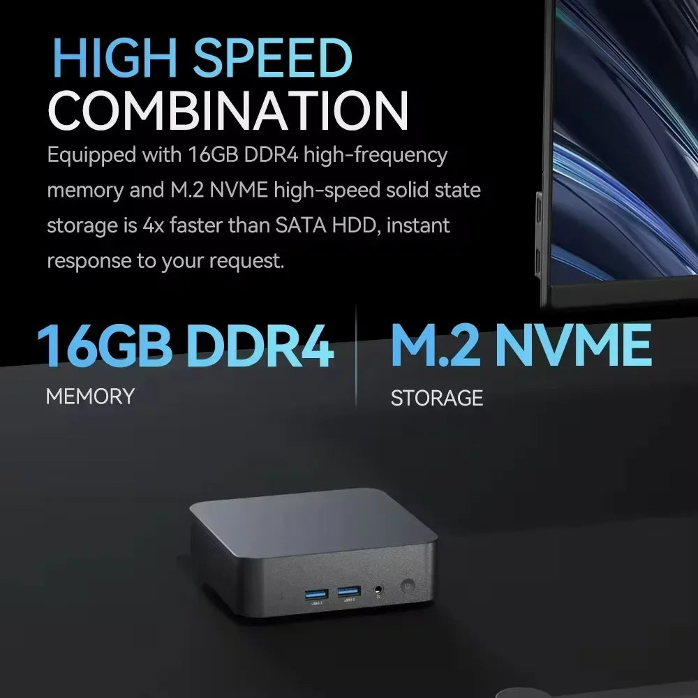 Mini PC Windows 11 Intel Core i9 8950HK Core i3 6100U Desktop Computer 16GB DDR4 1TB2TB SSD Office Portable PC Gamer 4K HD