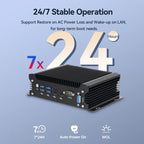 Fanless Industrial Mini PC 13th Intel Core i5 1335U DDR5 M.2 SSD 2x COM RS232 2x LAN 8x USB WiFi SIM 4G LTE Windows Linux