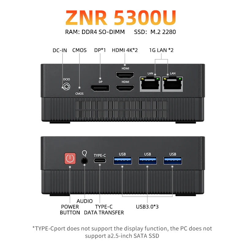 TexHoo AMD R7 6800H 6600H 6600U 7530U 5800H  4800H 4500U Mini PC  DDR5 NVMe SSD WiFi 6  BT5.2 HDMI DP  Dual LAN Desktop computer