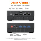 TexHoo AMD R7 6800H 6600H 6600U 7530U 5800H  4800H 4500U Mini PC  DDR5 NVMe SSD WiFi 6  BT5.2 HDMI DP  Dual LAN Desktop computer