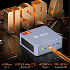 GMKtec Mini Pc GMK K6 AMD R7-7840HS NUCBOX Design of dual fan system Window 11 Pro AMD Radeon™ 780M T ype-C Thunderbolt 4.0