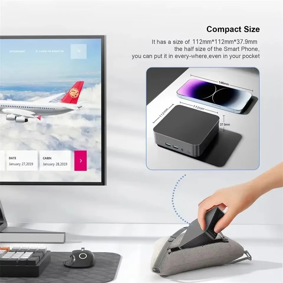 2026 Brand New Intel Core i9-8950HK Windows 11 Pro 16GB RAM 1TB SSD Gaming i9 Computer WiFi 6 USB3.0 Mini Desktop Computer PC