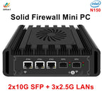 Firewall Mini PC Intel N150 I3 N300 2x10G SFP 3x2.5G i226-V Lans DDR5 NVMe pfSense OPNsense Micro Firewall Appliance