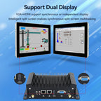 Fanless Industrial Mini PC 13th Intel Core i5 1335U DDR5 M.2 SSD 2x COM RS232 2x LAN 8x USB WiFi SIM 4G LTE Windows Linux