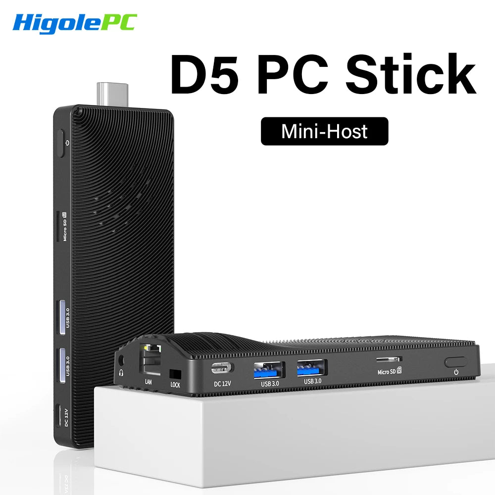 Higole D5 PC Stick Fanless Mini PC Intel Pentium N4200 Windows 10 WiFi5 4GB 64GB Laptop Desktop PC 4K TV Stick PC Mini Computers