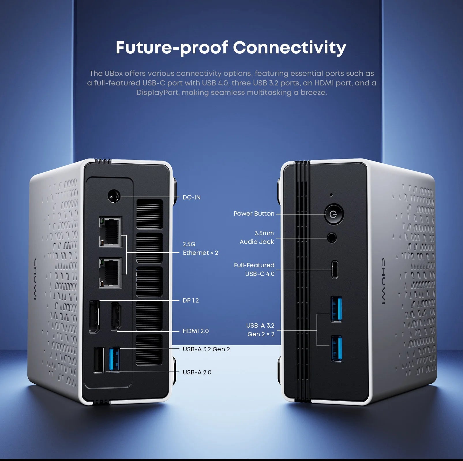 CHUWI UBox Mini PC Ryzen 6600H/7430U Processor AMD CPU 16GB RAM 512GB SSD Windows 11 Desktop Computer PC 4K Decording WIFI 6 PC