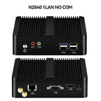 Fanless Mini PC Intel Celeron N2930 J1900 N2840 Dual LAN Windows 10 4 Core Industrial Mini Desktop Computer COM WiFi HTPC