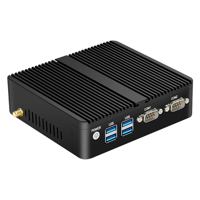 Fanless Mini Industrial PC Intel Celeron N5105 2x RS232 Serial Ports 2x Gigabit Ethernet Mini-PCIe Expansion Windows Linux