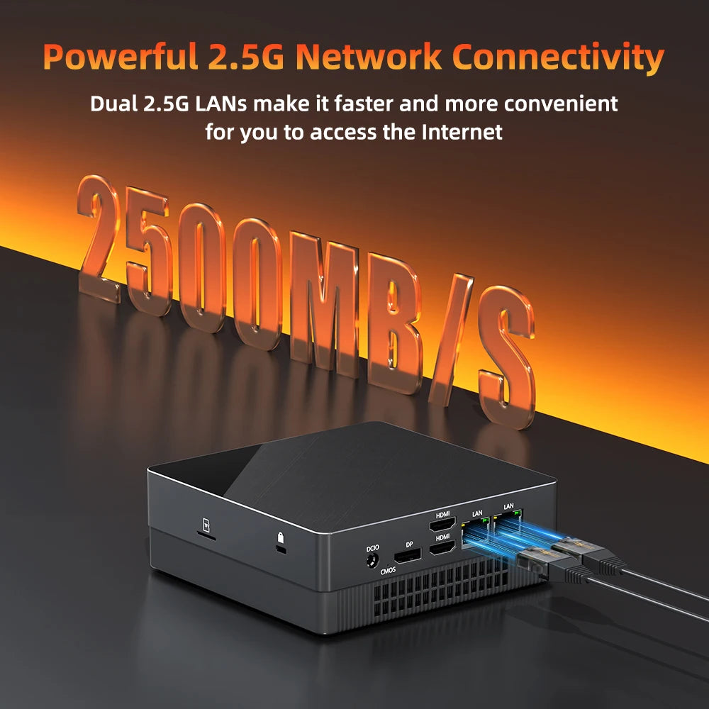 TexHoo AMD R7 6800H 6600H 6600U 7530U 5800H  4800H 4500U Mini PC  DDR5 NVMe SSD WiFi 6  BT5.2 HDMI DP  Dual LAN Desktop computer