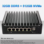 Intel Pentium Gold 8505 Soft Router 6 Lans i226-V 2.5G Fanless Mini PC COM HD DP USB Type-C DDR5 SATA pfSense Firewall Appliance